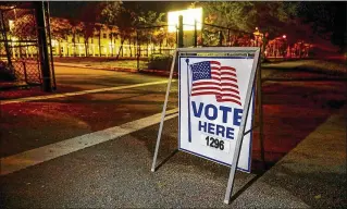  ?? LANNIS WATERS / THE PALM BEACH POST ?? Of 478 polling locations in Palm Beach County, 118 are at schools, such as this voting place at Dwight D. Eisenhower Elementary School in Palm Beach Gardens.