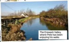  ??  ?? The Erewash Valley, where Pete has been enjoying his walks