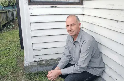  ?? Photos: STACY SQUIRES/FAIRFAX NZ ?? Rory White is annoyed at EQC’s assessment that $60 is enough to cover repairs to the foundation at his Christchur­ch rental property.