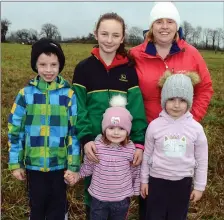  ??  ?? The Foley family, Maria, Saoirse, Cathal, Caolfhionn and Beibhinn enjoyed the Banteer Ploughing Match