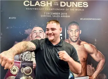  ??  ?? ANDY Ruiz Jr. says history will be repeated come December.