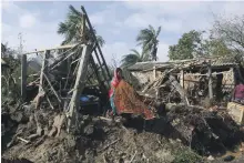  ?? AFP ?? Cyclone Bulbul smashed into the coasts of Bangladesh and India, killing at least eight people and wrecking homes