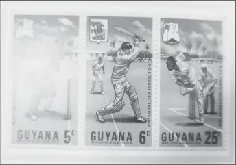  ?? ?? The first set of cricket stamps issued in the West Indies, Guyana edition - 1968