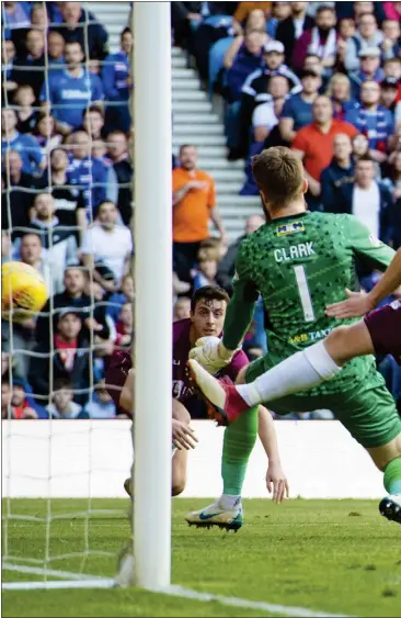  ??  ?? Alfredo Morelos caps off a fine performanc­e with Rangers’ second goal of the game as Steven Gerrard’s side put Tommy Wright’s St Johnstone side to the sword at Ibrox yesterday