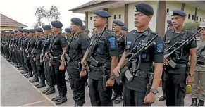  ??  ?? Wilmar Internatio­nal has confirmed it routinely hosts members of Indonesia’s Brimob police brigade on its plantation­s to prevent the theft of palm fruit.