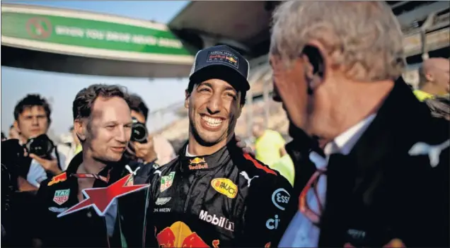  ??  ?? MERCADO. Daniel Ricciardo termina contrato este año con Red Bull y todavía no ha renovado. Su compañero Verstappen ya lo hizo y seguirá hasta 2020.