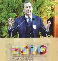  ?? Ansa ?? Renziano Beppe Sala, sindaco di Milano ed ex commissari­o Expo