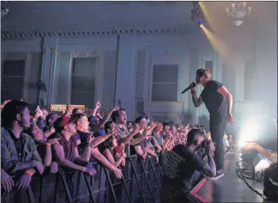  ?? CP PHOTO ?? Billy Talent performs at the Danforth Music Hall, in Toronto on Saturday, Aug. 11, 2018, as part of a benefit concert, organized by the band to raise money for the victims of the Danforth Shooting.