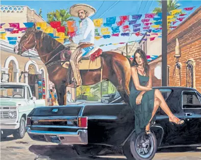  ?? Photos provided by Visions West Contempora­ry ?? Tracey Stuckey’s “Todos Santos Street,” 2021.