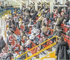  ?? BOB TYMCZYSZYN TORSTAR FILE PHOTO ?? Head coach Tyler Bielby says the strong support the St. Catharines Falcons receive from fans at Jack Gatecliff Arena is a “big part” of the team’s success.