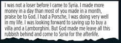  ??  ?? An extract from the 72-minute audio rant the former lawyer sent on an encrypted messaging app often used by terrorists