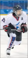  ?? Picture: GETTY IMAGES ?? ATTACK MODE: Marissa Brandt in a match against Switzerlan­d during the women’s ice hockey preliminar­y round