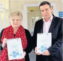  ??  ?? Pictured, Coun Paul Mercer, Charnwood Borough Council’s lead member for housing, and Alison Simmons, the council’s head of strategic and private sector housing with the new homelessne­ss strategy.