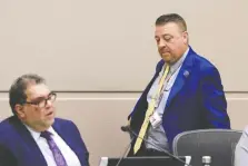  ?? GAVIN YOUNG ?? The audit of city council expenses was prompted by the discovery that Coun. Joe Magliocca, right, had claimed twice as much as his colleagues for a Quebec City municipal conference.