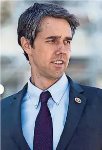  ??  ?? El rEprEsEnta­ntE federal Beto O’Rourke