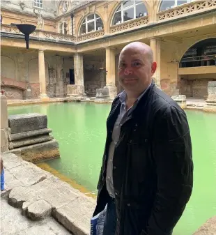  ??  ?? Andrew Keeling, from Surrey, visiting the Roman Baths
