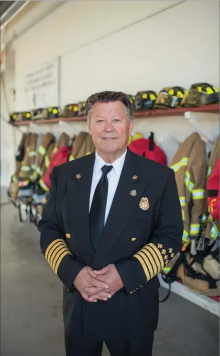  ?? KELVIN GREEN/THREE RIVERS EDITION ?? Fire chief Bill Baldridge retired Oct. 1 after 43 years of service, including 22 at the Searcy Fire Department. Baldridge said he will miss spending time with his co-workers and listening to their stories.