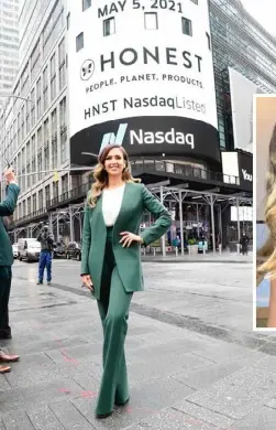  ?? ?? Her business empire
Taking the Honest Company public on Nasdaq in May “was amazing”, says Alba (above, with its lash serum). “I was going through Google Docs, and I’d written down all the qualities that I wanted in the business and how it was going to come to life. It was just really cool to see that it went from that to this.”