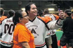  ??  ?? Clockwise from top: Tehoka plays with the Six Nations Arrows; an early love for the game; “... My mom was the one who got me to the games and the practices. She paid for everything. She took care of me,” says Tehoka.