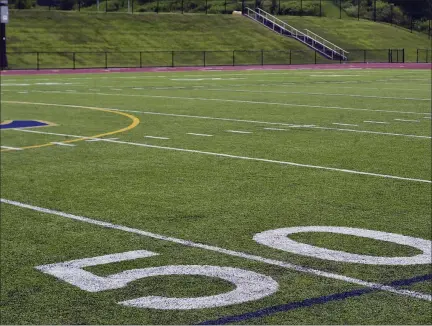  ?? PETE BANNAN — MEDIANEWS GROUP ?? The stadium at West Chester Rustin sits empty on Thursday. No one is quite sure if it will see any action this fall.