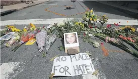  ?? CHIP SOMODEVILL­A / GETTY IMAGES ?? Anti-hate protester Heather Heyer, 32, was killed Saturday “while exercising her peaceful first-amendment right to free speech,” said Charlottes­ville city officials.