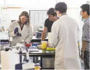  ?? Hampton Creek ?? Hampton Creek CEO Josh Tetrick (second from left) with research and developmen­t staff.