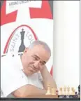  ?? AFP ?? Garry Kasparov competes at the Rapid and Blitz tournament in St Louis on Monday.