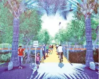  ??  ?? The 3.1 km cycleway and pedestrian walkway expected to be completed in July 2018.