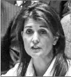  ??  ?? Nikki Haley