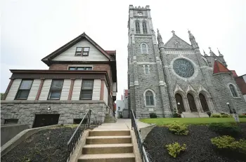  ?? AMY SHORTELL/THE MORNING CALL ?? Allentown City Council voted on Wednesday to give $2 million in American Rescue Plan dollars for building a 52-unit affordable housing building at this 40 S. Eighth St. site.