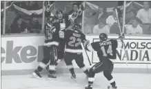  ?? TORONTO STAR ?? Wayne Gretzky and his Los Angeles Kings teammates celebrate their Game 7 victory over the Maple Leafs.