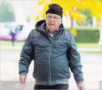  ?? JULIE JOCSAK THE ST. CATHARINES STANDARD ?? Donald Grecco arrives at the St. Catharines Court House for his sentencing on Tuesday, Oct. 24, 2017.