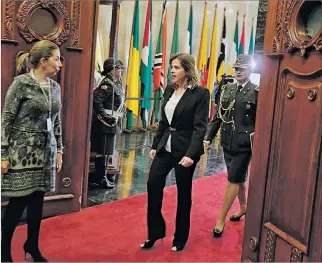  ?? RENÉ FRAGA / EXPRESO ?? Asamblea. La ministra del Interior, María Paula Romo, ayer. También fue llamado el comandante Nelson Villegas.