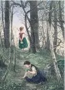  ??  ?? i Gathering cowslips in the woods: a 19th-century illustrati­on