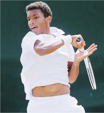  ??  ?? Felix Auger-Aliassime launched himself on to the world stage when he won the Open de Sopra Steria in Lyon, France on Sunday.
