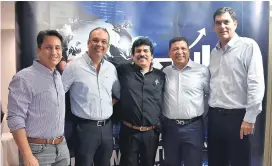  ??  ?? Yamil Zarur, Carlos Gonzalez Rubio, Luis Felipe Orozco, Electo Rivera, Luis Tadeo Zirene .