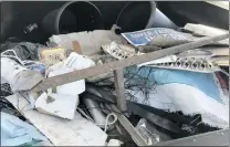  ?? Jeff Zimmerman/For The Signal ?? A truckload of trash collected by photograph­er Jeff Zimmerman is shown in this photo. The litter was collected near Highway 138.