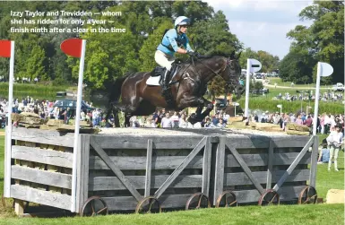  ??  ?? Izzy Taylor and Trevidden — whom she has ridden for only a year — finish ninth after a clear in the time