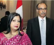  ?? BRUNO SCHLUMBERG­ER/OTTAWA CITIZEN ?? Bangladesh­i High Commission­er Kamrul Ahsan, right, and Saira Nazneen Ahsan celebrate the 42nd anniversar­y of independen­ce and the national day of Bangladesh March 26 at the Fairmont Château Laurier.