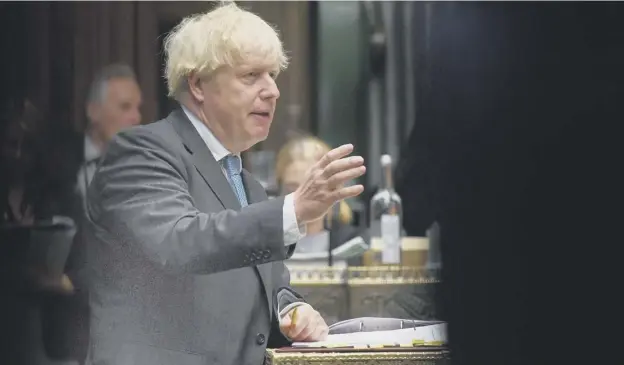 ??  ?? 0 Boris Johnson was forced to agree to table an amendment to his bill, giving MPS a vote before the Government can use powers which would breach the deal