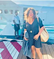  ?? ?? i ‘The seaplane was a complete thrill’: Suzanne Moore arrived in the Maldives in style