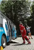  ?? Foto: Jakub Stadler, MAFRA ?? Poslední zastávka Očkovací autobus dnes naposledy zastaví na prostranst­ví u stanice metra Letňany.