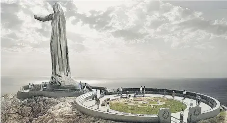  ?? NEVER FORGOTTEN NATIONAL MEMORIAL/FACEBOOK/QMI AGENCY ?? A rendering of the scuttled Mother Canada monument proposed for Cape Breton Highlands National Park.