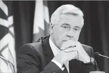  ?? PAUL DALY THE CANADIAN PRESS ?? Newfoundla­nd Premier Dwight Ball says confusion and uncertaint­y over efforts to protect marine areas have stranded offshore oil investment.