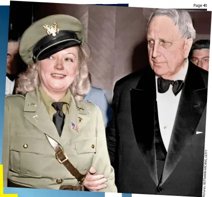  ??  ?? Out on the town: Hollywood star Marion Davies, more talented than Citizen Kane suggested, obsessed her tycoon lover Hearst