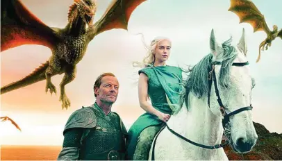  ?? HBO ?? Daenerys Targaryen, interpreta­da por Emilia Clarke, en «Juego de Tronos»