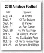  ??  ?? 2018 Antelope Football Phoenix dropped from IndyCar’s 2019 schedule