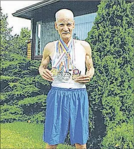  ?? Submitted ?? Gower Thompson displays two gold medals and two silver medals won at the Canada 55 Plus Games in Brampton, Ont., in August.