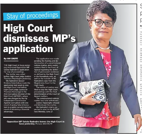 High Court dismisses MP’s applicatio­n - PressReader