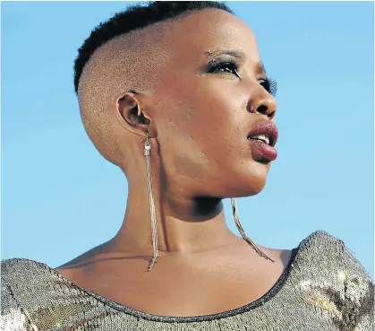  ??  ?? MEANING OF FREEDOM: Nomsa Mazwai is flying high as Nomisupast­a